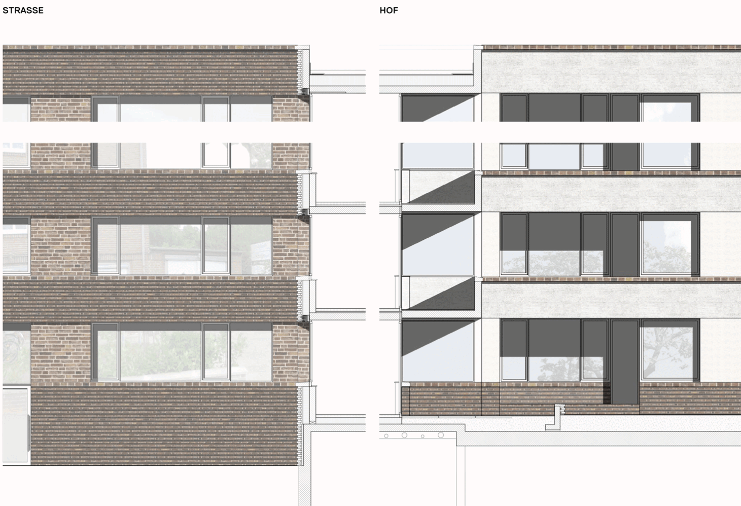 Fassaden Strasse - Hof