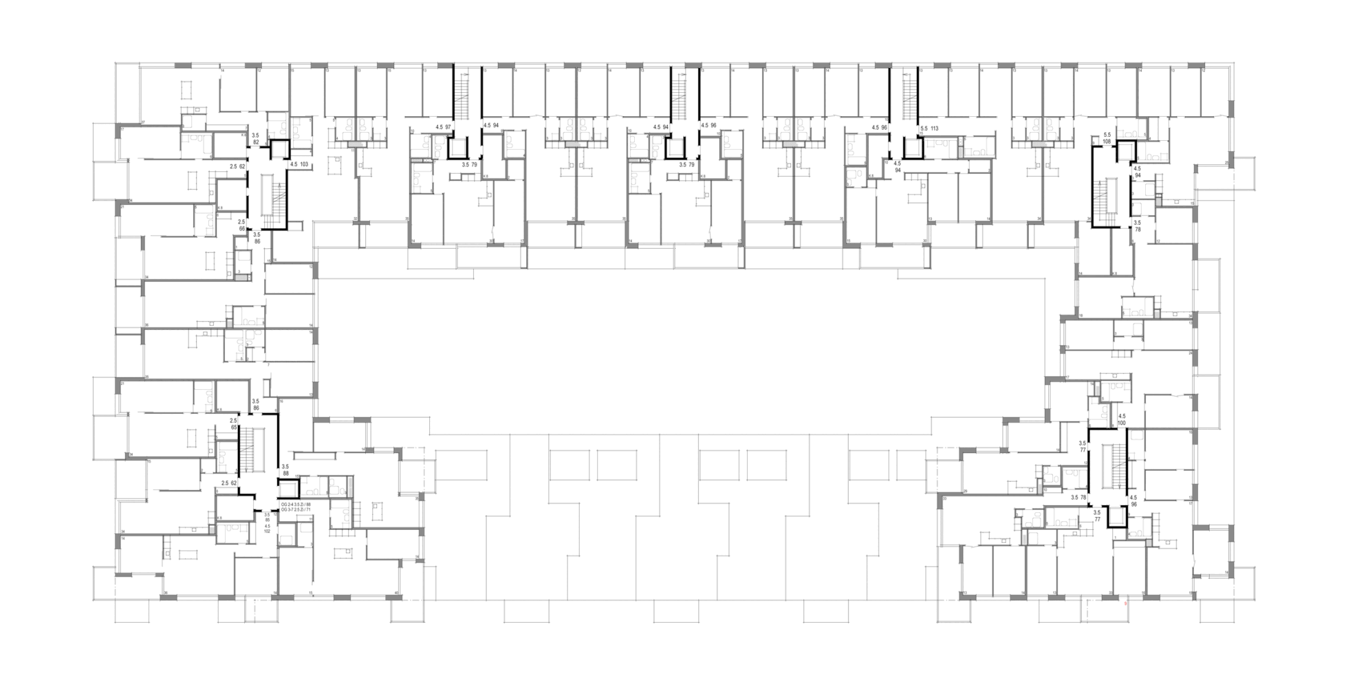 Grundriss Regelgeschoss